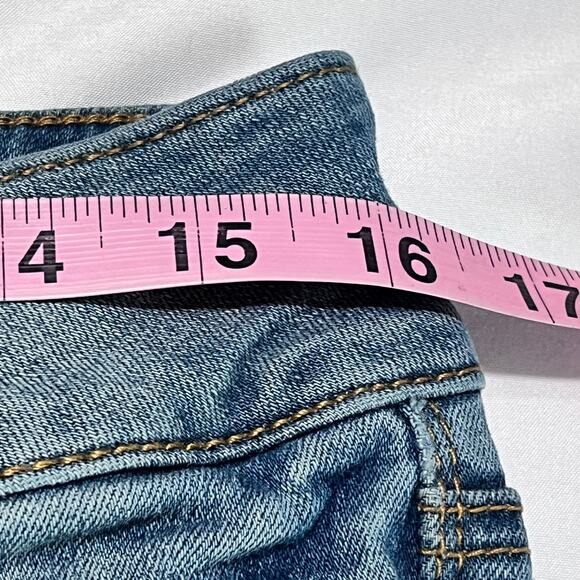 ✨Refuge size 14 women's Slim Bootcut Distressed Jeans Light Wash  Stretch Denim - Picture 4 of 9